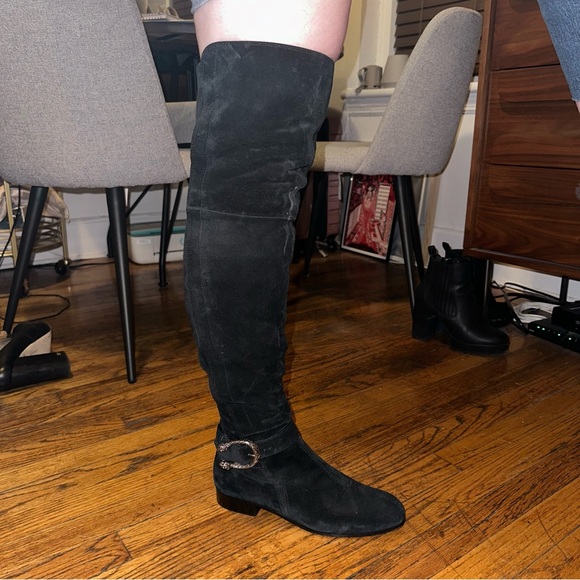 Gucci Dionysus suede over the knee boots size 37 1/2 black - Picture 10 of 16